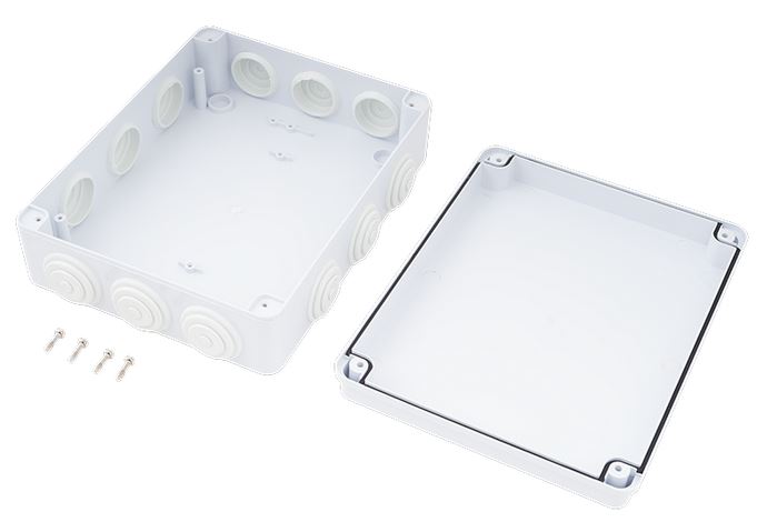 M�anyag szerel�doboz, levehet� tet�, IP55, 255�200�80mm